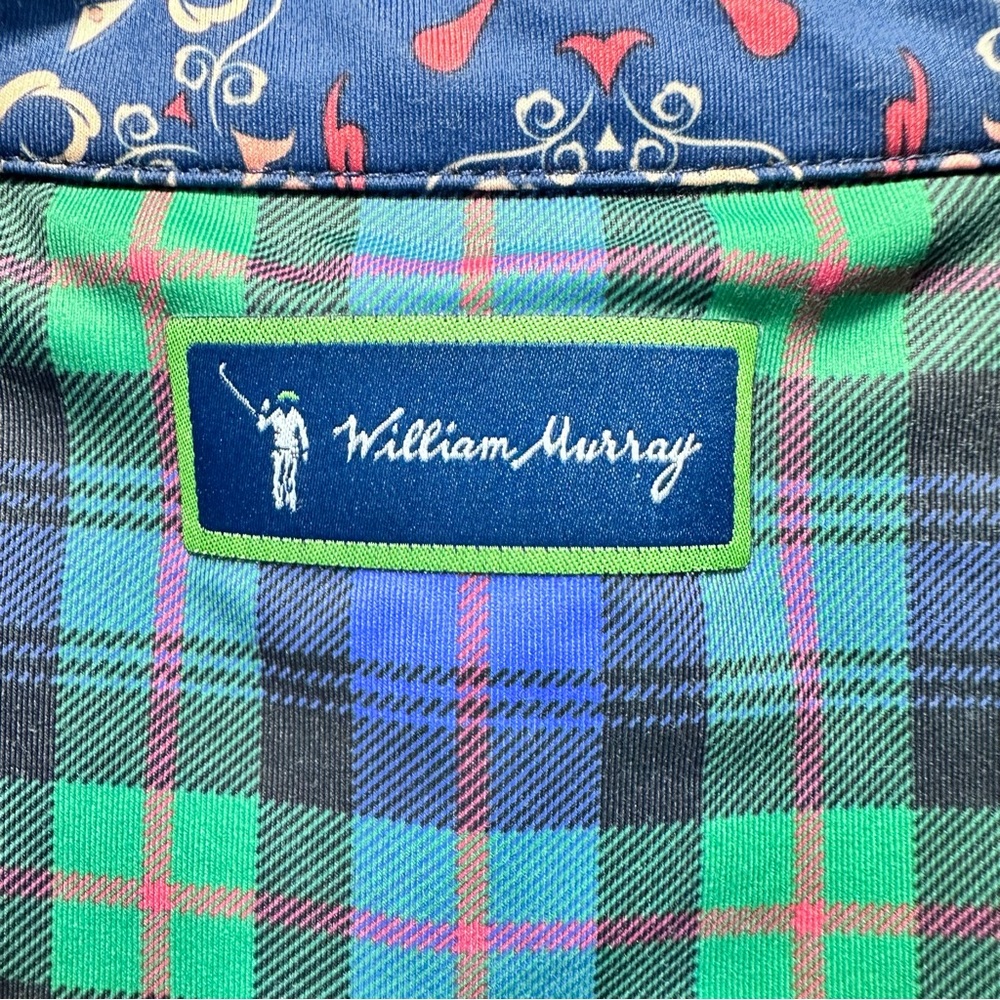 William Murray Polo Golf Shirt Mens Large Raise The Roof New York AOP Signed EUC - Picture 5 of 11